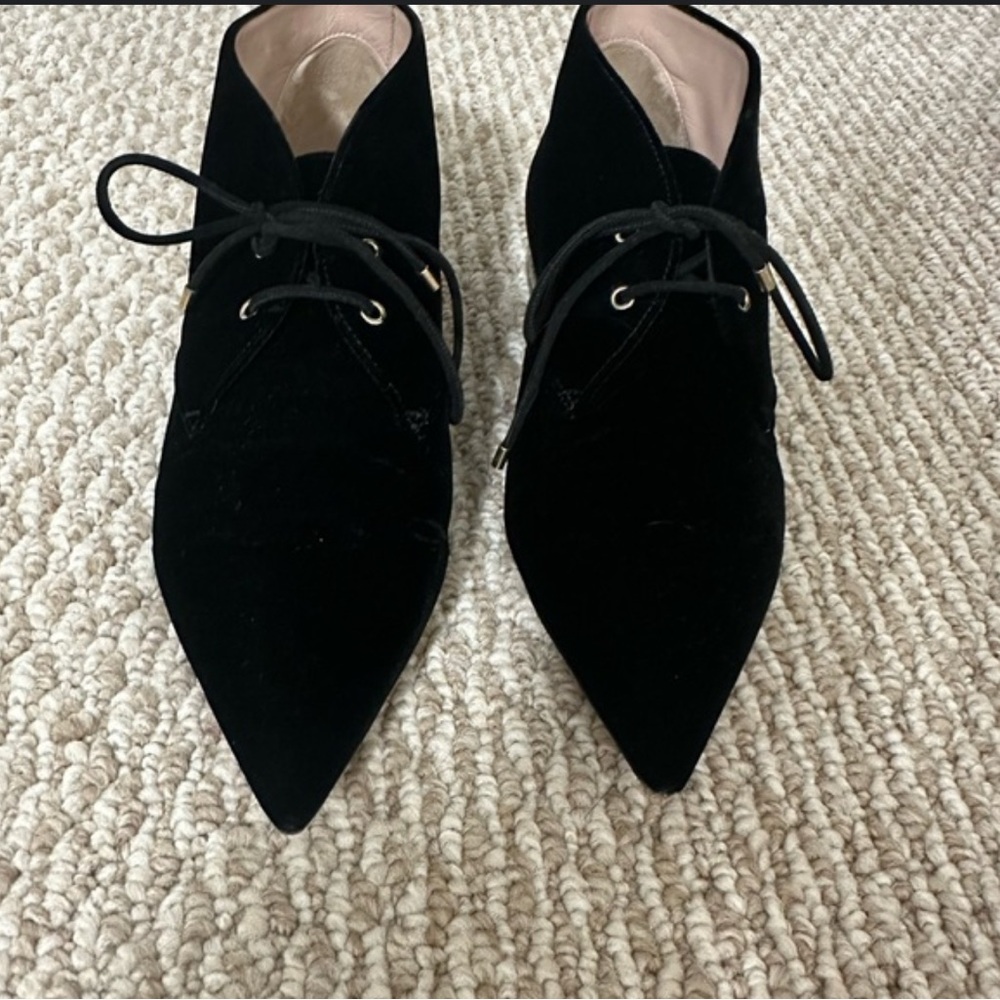 Giorgio Armani velvet ankle low boots
